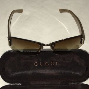 Brown Gucci sunglasses